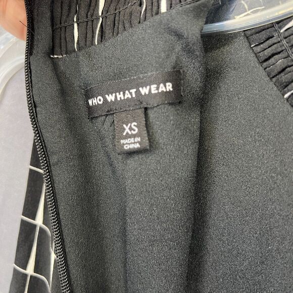 Who What Wear Black White geo print sleeveless dress XS - Picture 8 of 9